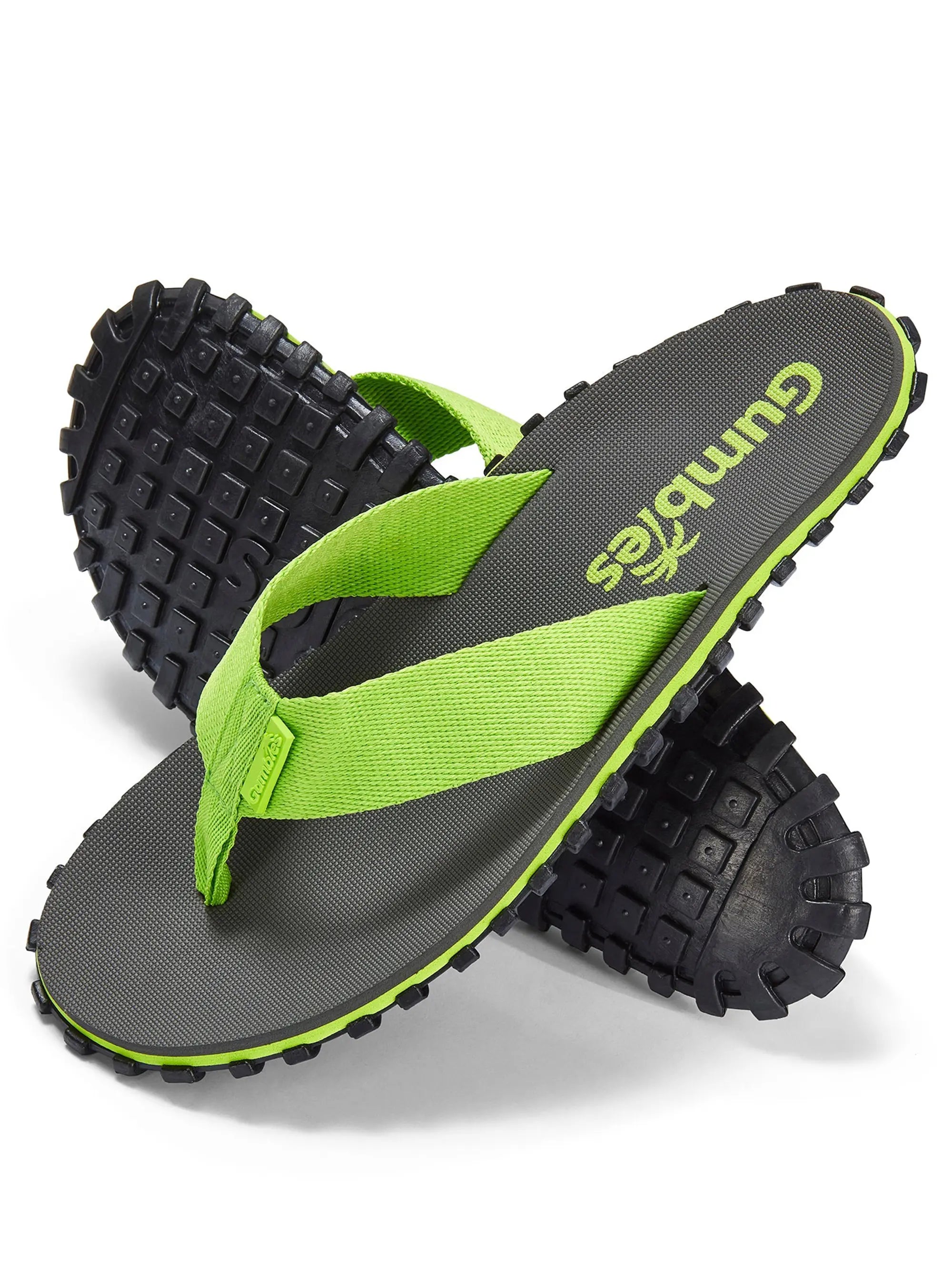 Duckbill Flip-Flops - Men's - Grey & Lime