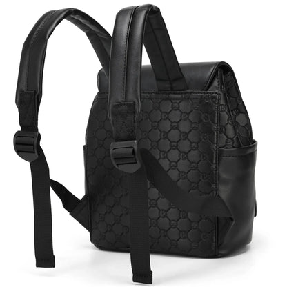 ELLE Compass 10L Vegan Leather Monogram Mini Backpack