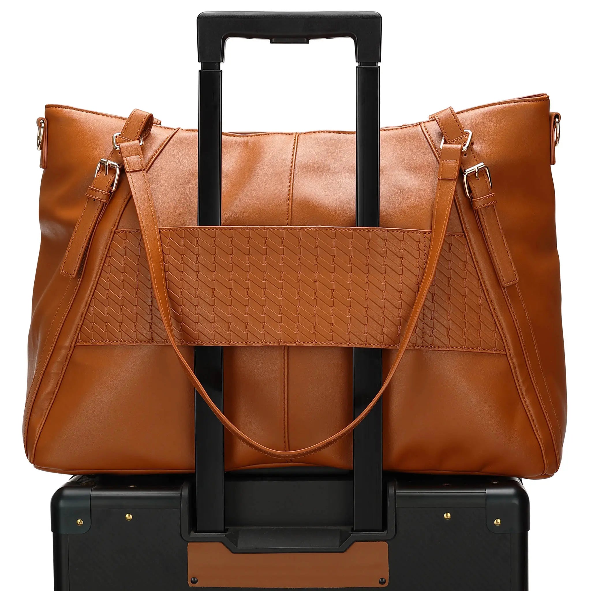 Leisure Luxe 33L Vegan Leather Weekender Tote Bag