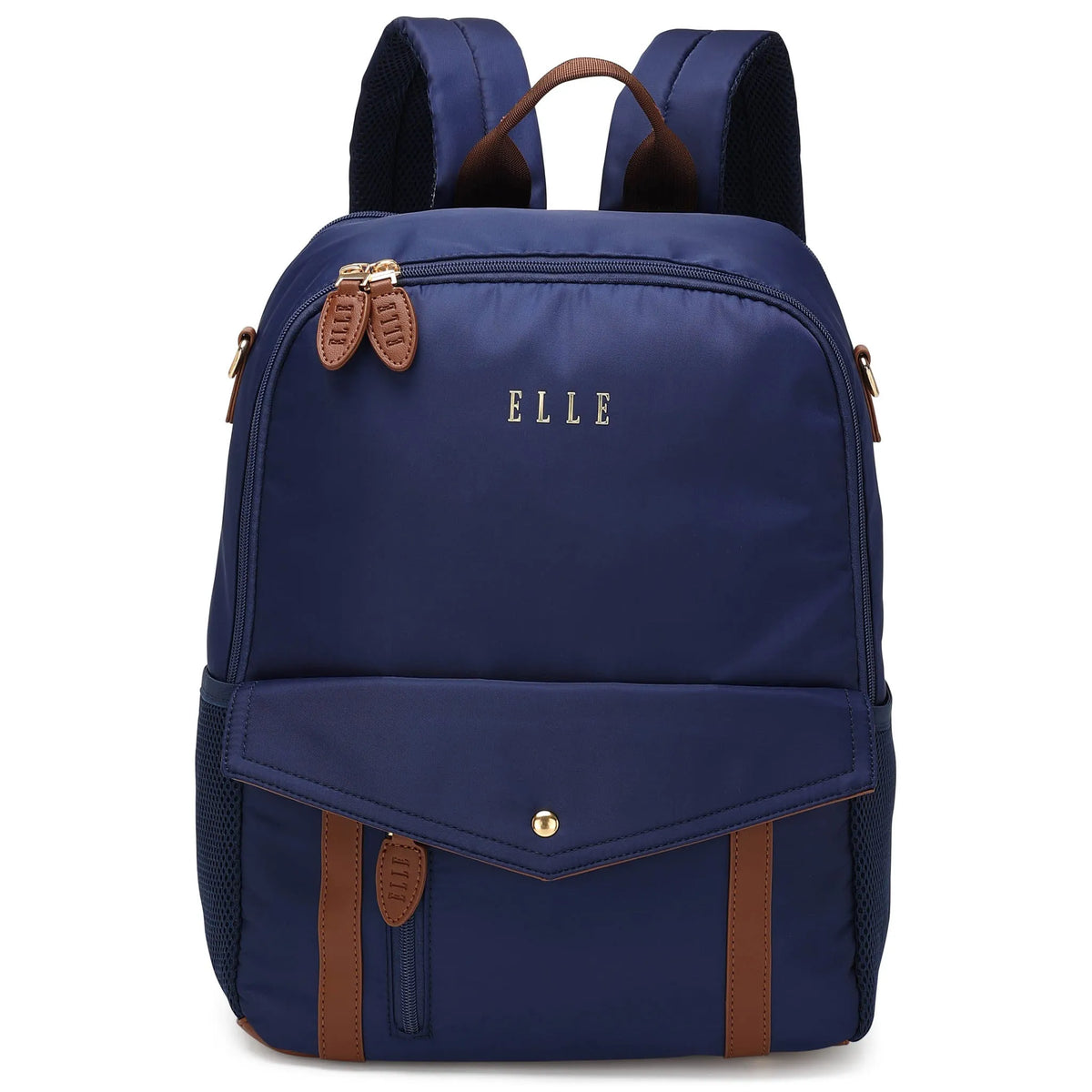 Vegan Leather Backpack Purse - Navy & Black Small Navy Blue Leather Backpack for women - Stylish Leather  main image 4