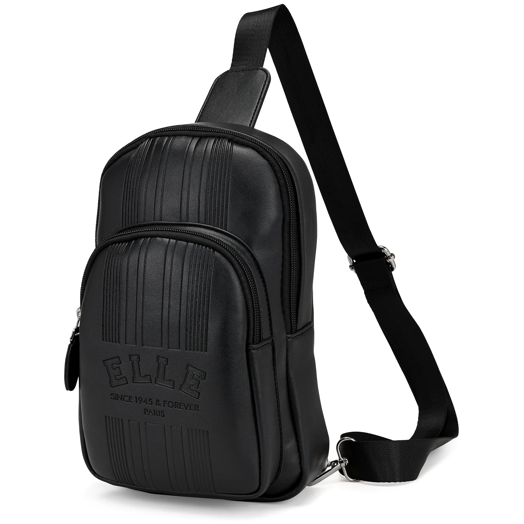 black leather crossbody travel bag Roamer Vegan Leather 2.8L Sling