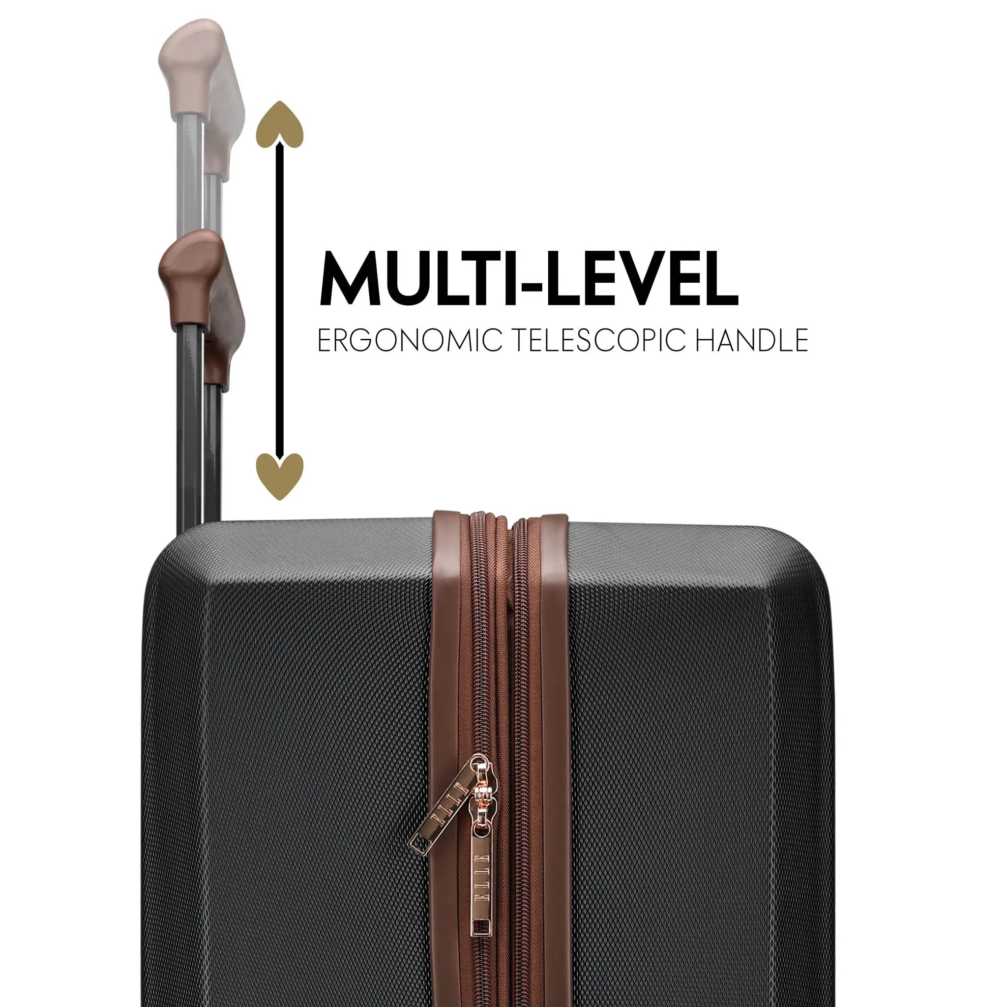 Luxe Journey Expandable Retro Spinner Carry-on Suitcase