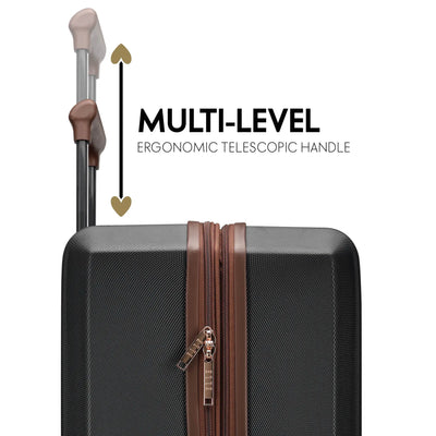 Luxe Journey Expandable Retro Spinner Carry-on Suitcase