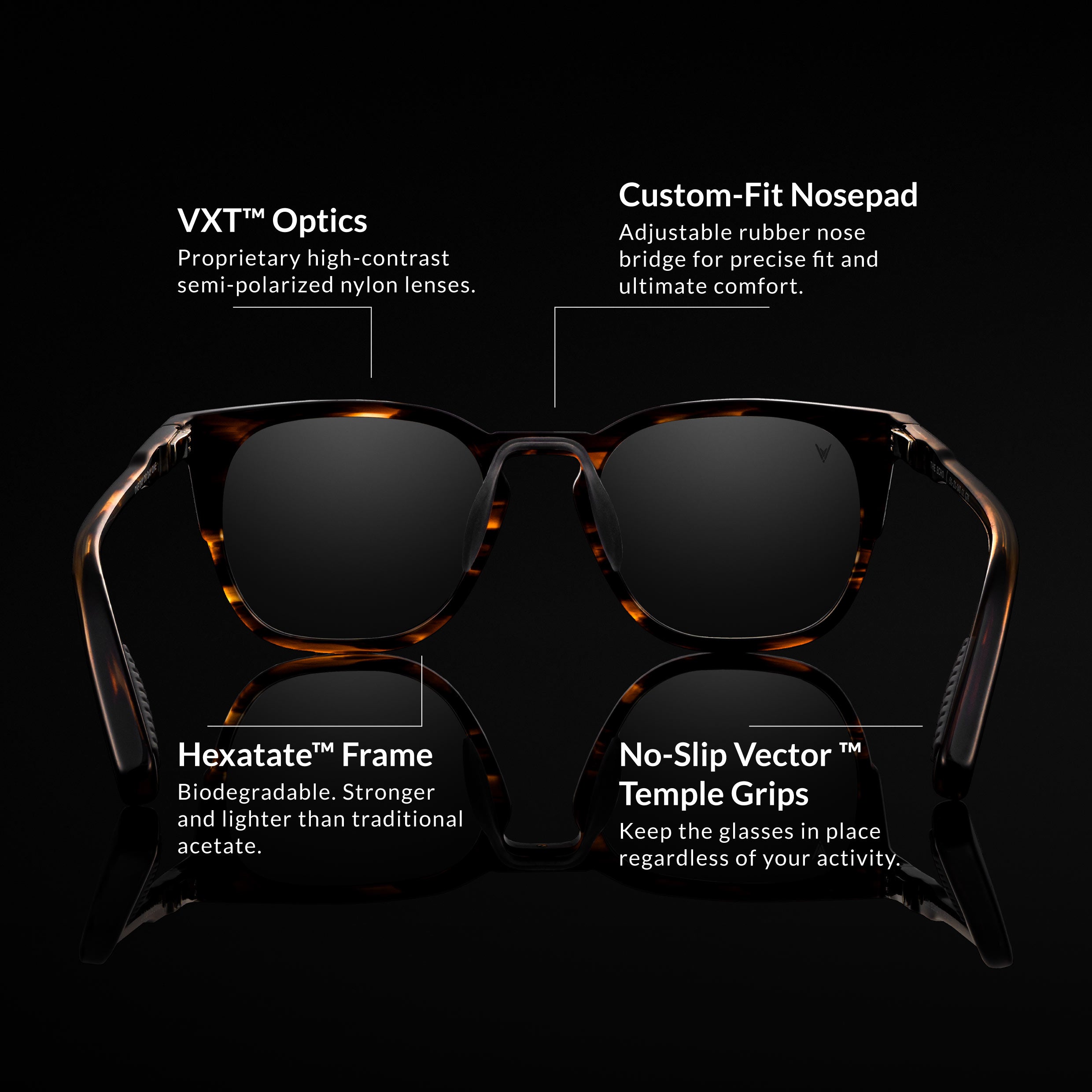 The Echo Sunglasses - Brown Horn