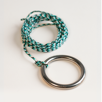 One of a Kind Blue Pearl Epoxy Resin Live-Edge Wood Hook and Ring Toss Game