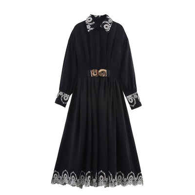 Elegant Embroidered Dress, Central Park | Women - BYMANYC ® New York