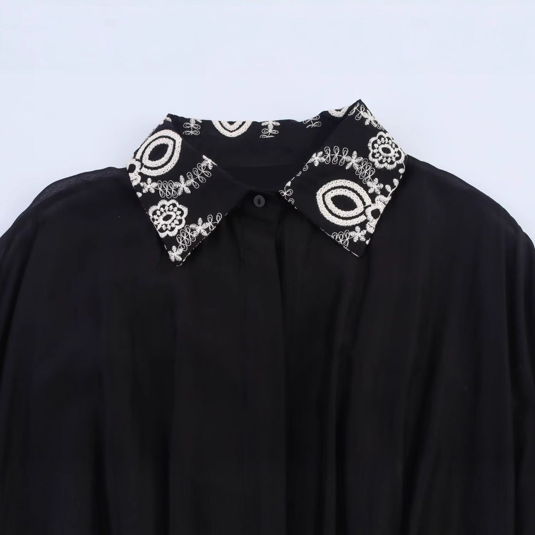 Elegant Embroidered Dress, Central Park | Women - BYMANYC ® New York