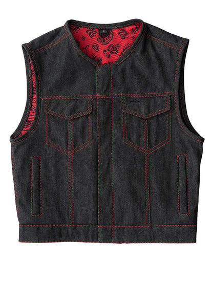 Ember Men's Motorcycle Denim Vest