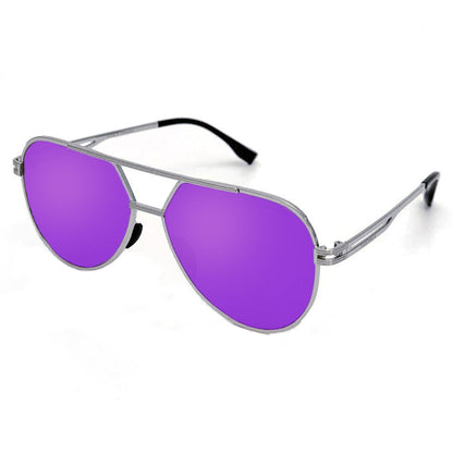 Untangled x Emily- Tangle Free - Mirrored Purple Aviator Sunglasses