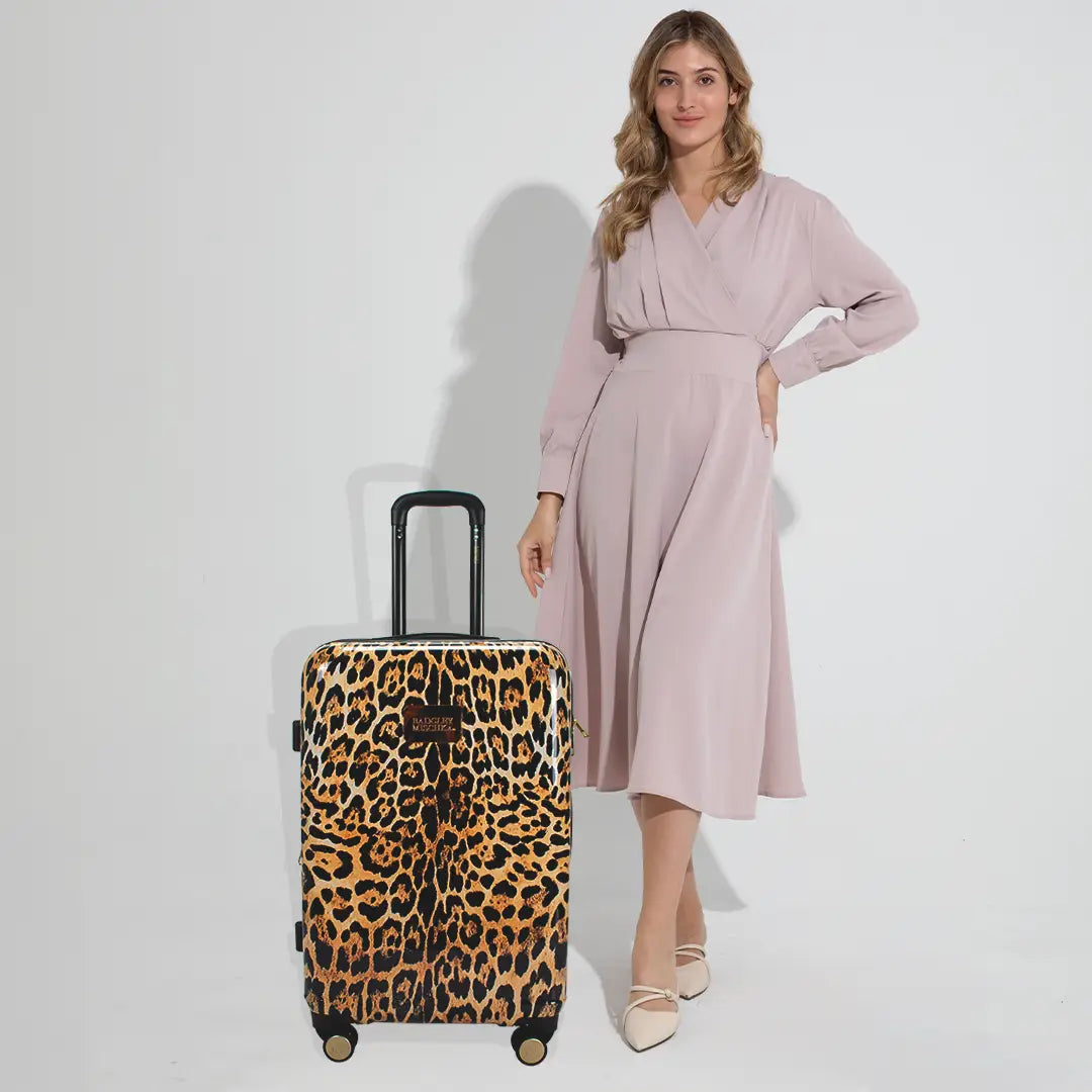 Leopard 3 Piece Expandable Luggage Set