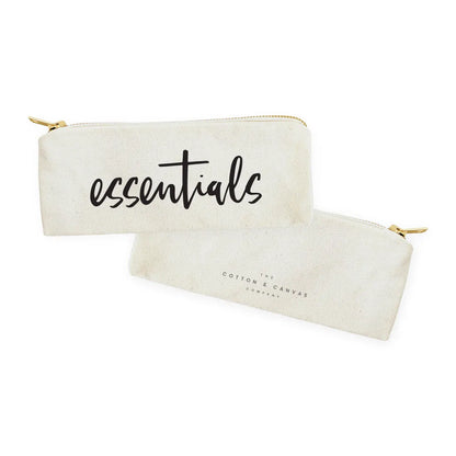 Essentials Cotton Canvas Pencil Case and Travel Pouch