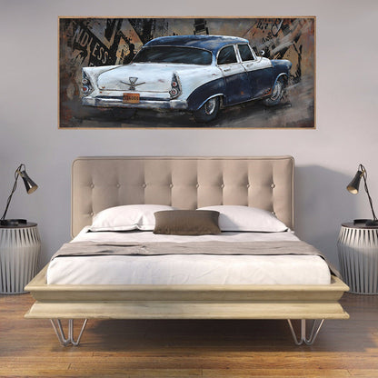 Classic American Car 1950's Caddy 3D Wall Art Metal Cutout Painting Decor