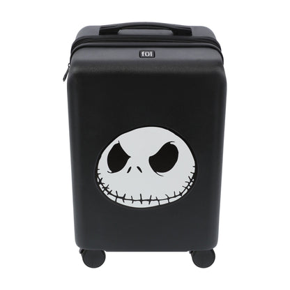 Jack Skellington Face 22.5" Black Carry-On Suitcase Luggage