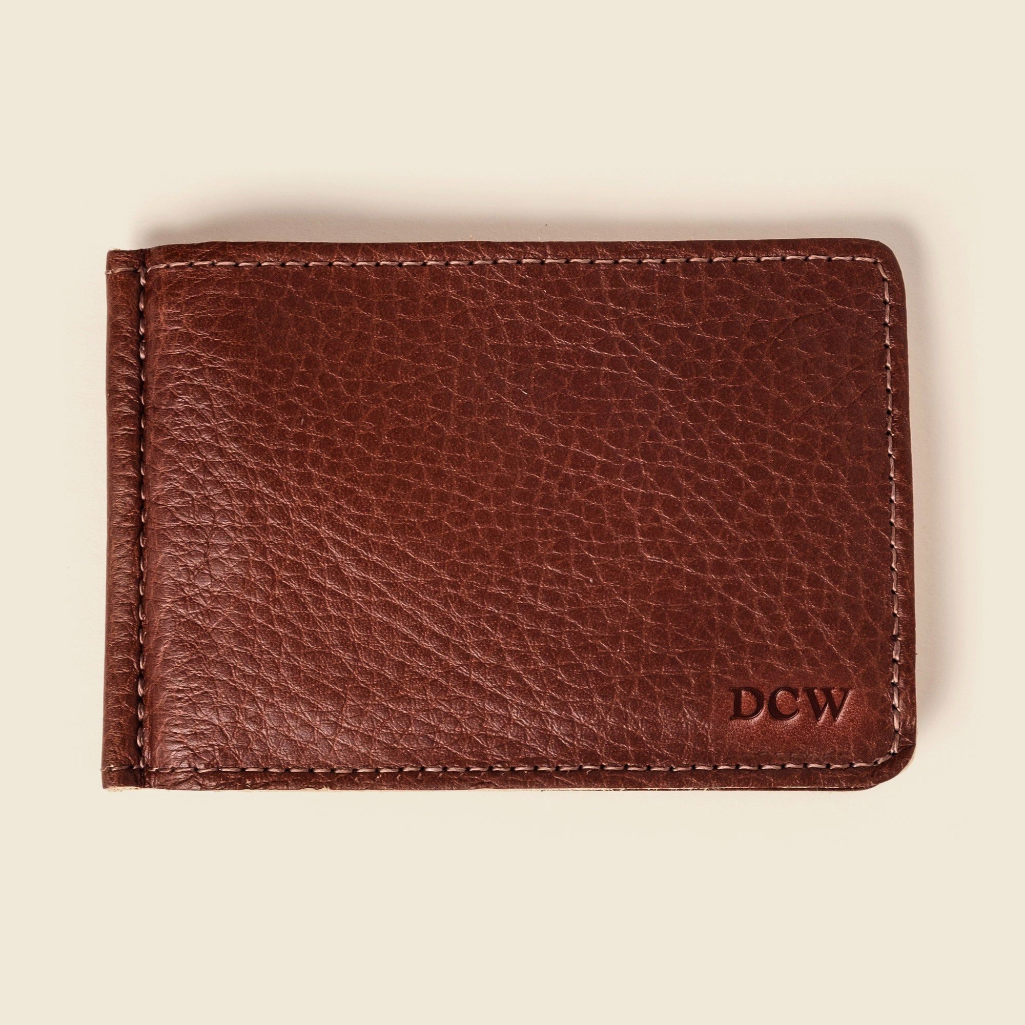 Bifold Money Clip Wallet - Chocolate