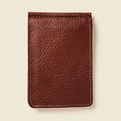 Bifold Money Clip Wallet - Chocolate