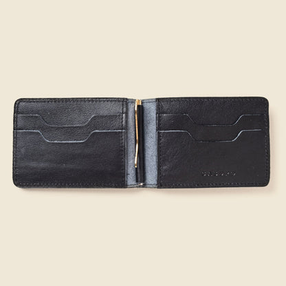 Bifold Money Clip Wallet - Black