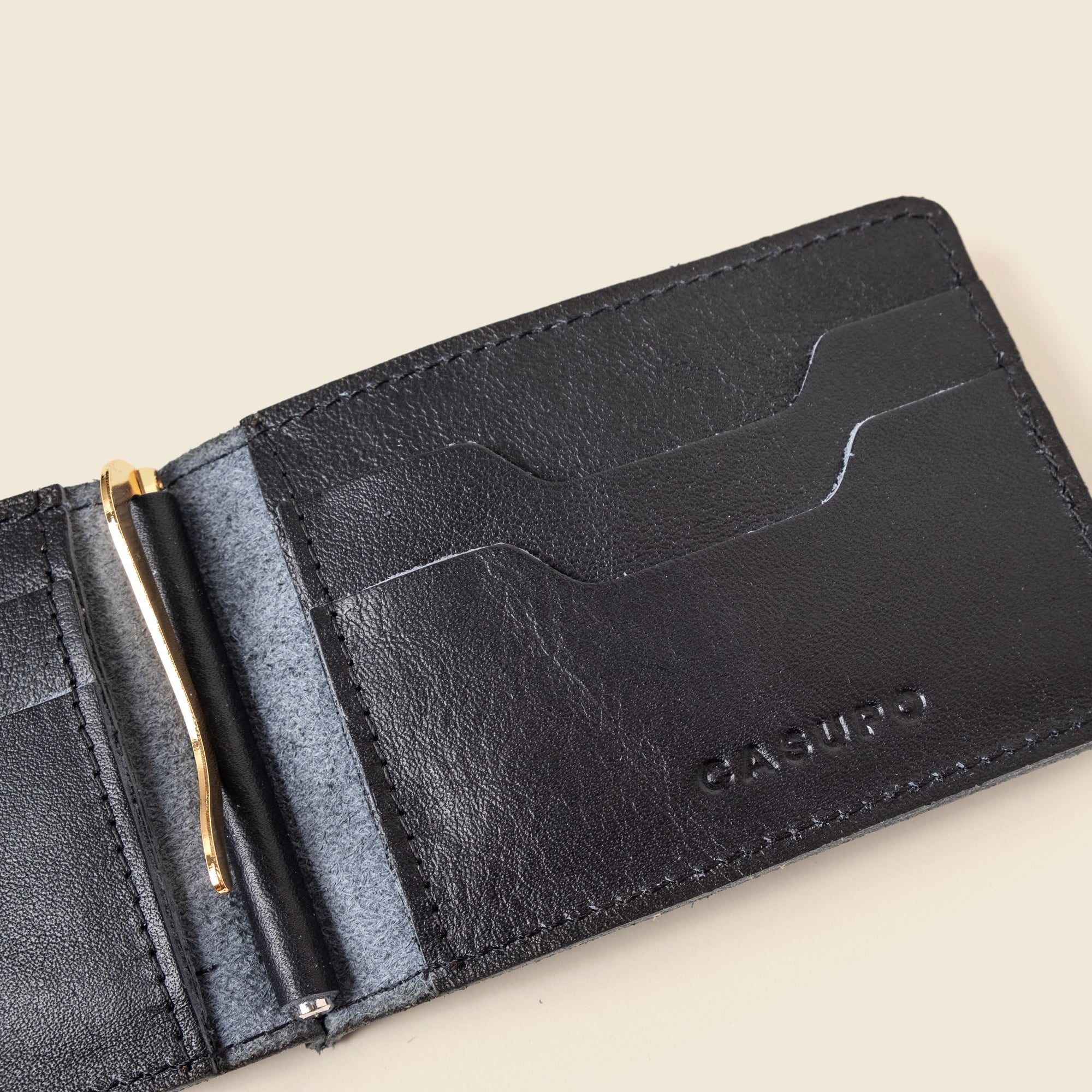 Bifold Money Clip Wallet - Black