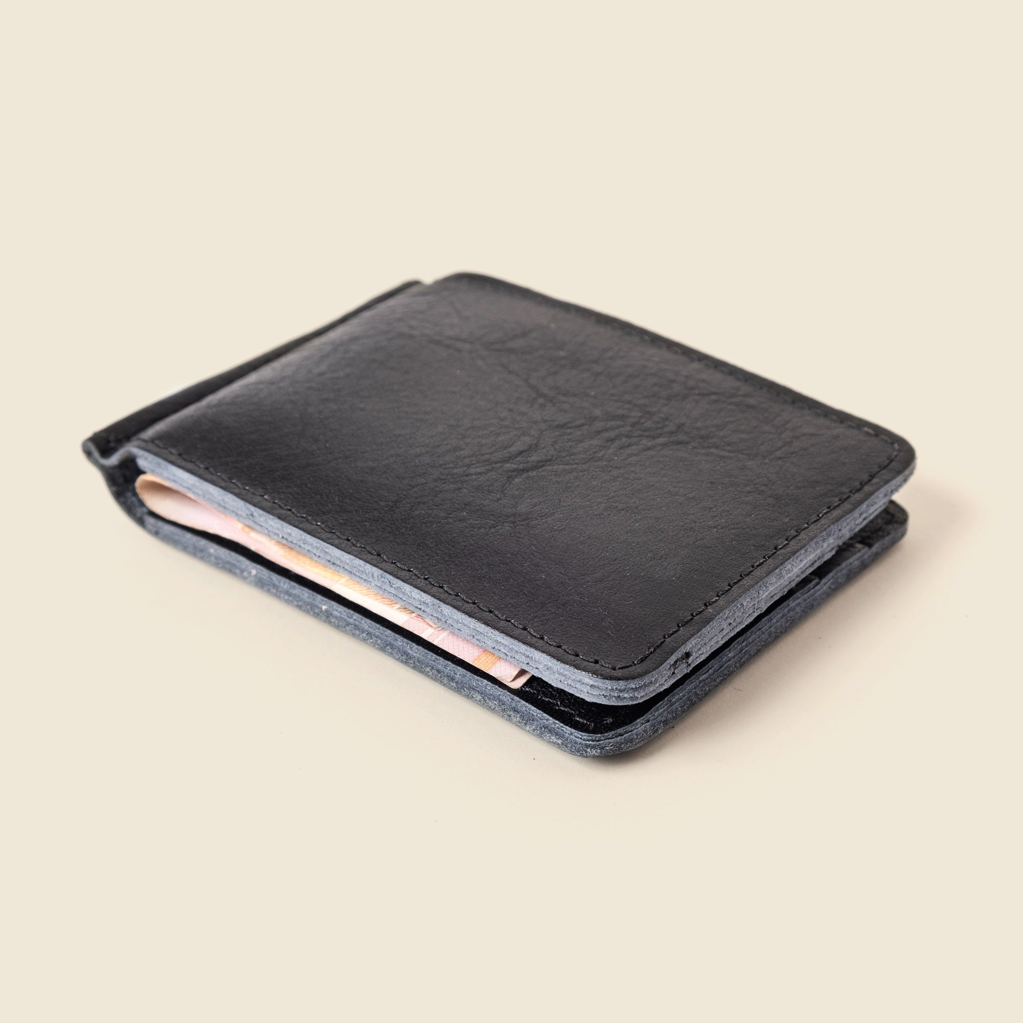 Bifold Money Clip Wallet - Black