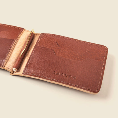 Bifold Money Clip Wallet - Chocolate