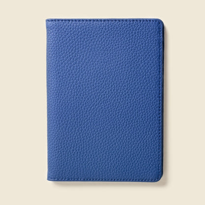 Leather Passport Wallet with RFID Shield - Cobalt