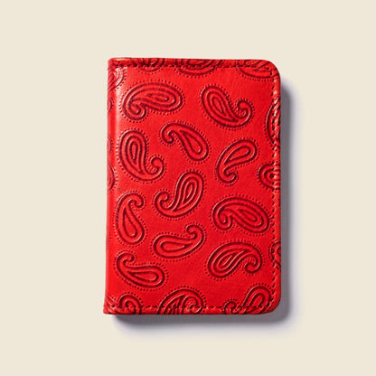 Compact Bifold - Red Paisley
