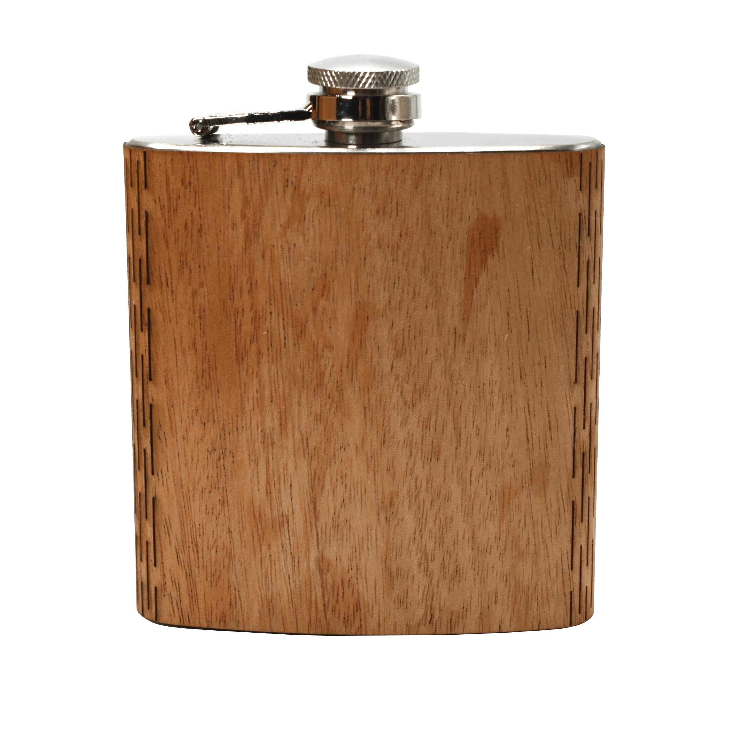 High Quality 6 oz. Wooden Hip Flask - Hand Crafted from Local Wood
