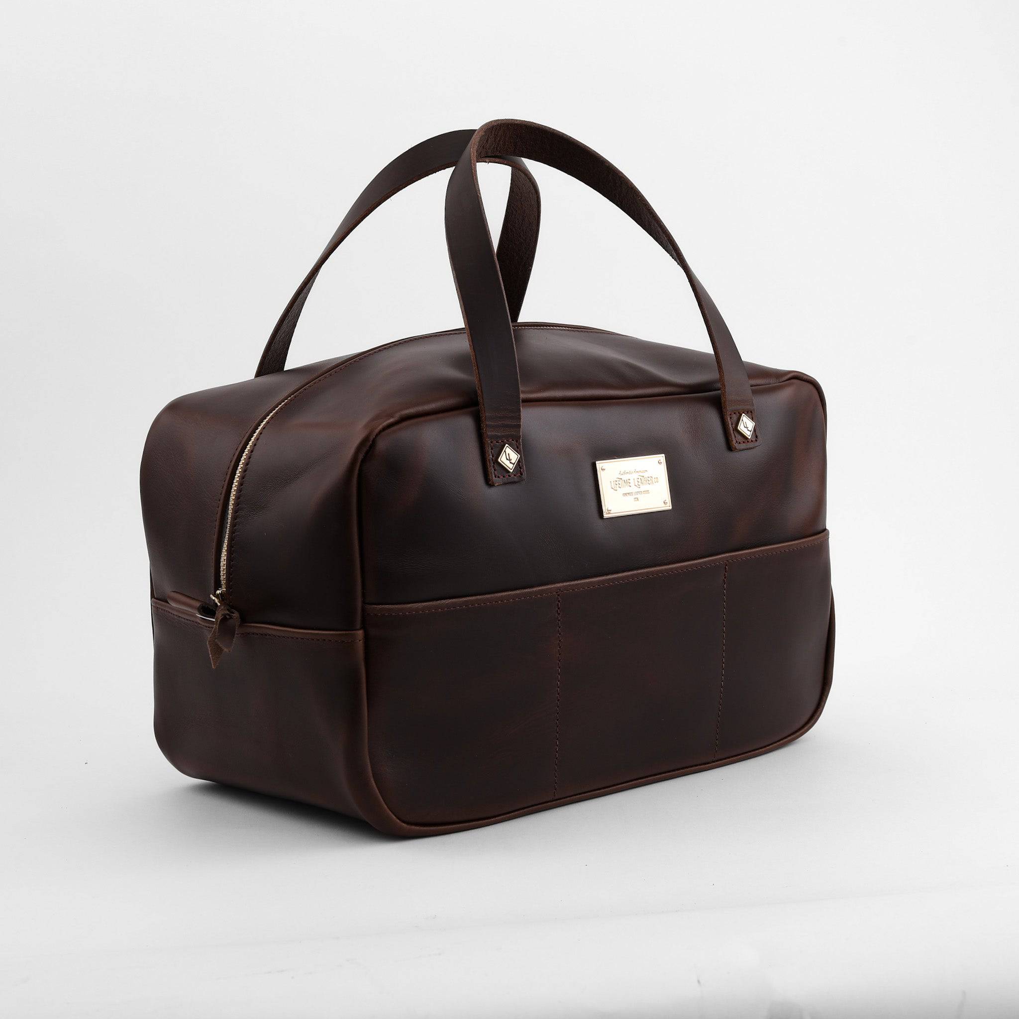 Durable Leather Crash Bag for Travel