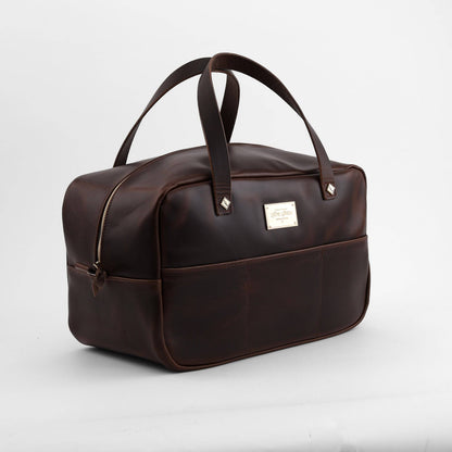 Durable Leather Crash Bag for Travel