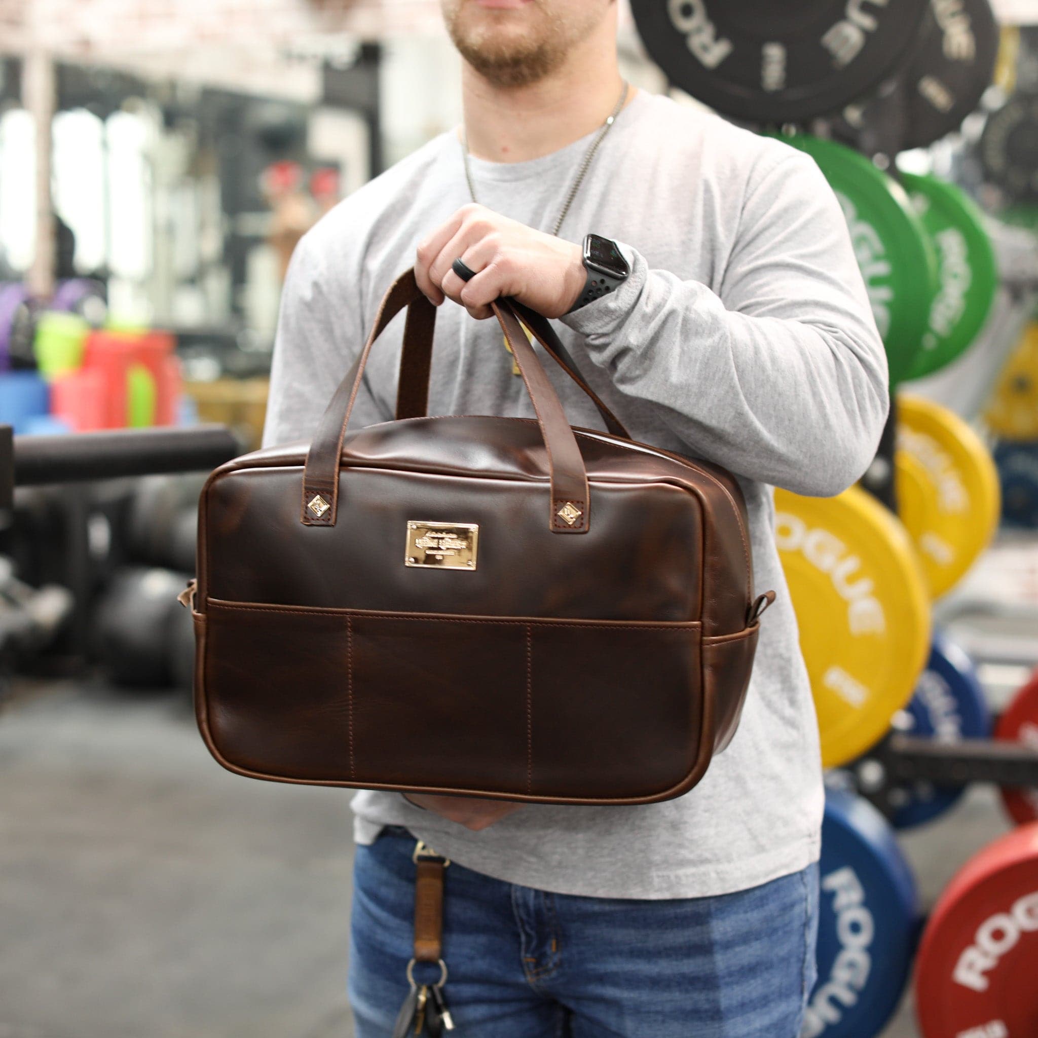Durable Leather Crash Bag for Travel
