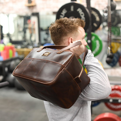 Durable Leather Crash Bag for Travel