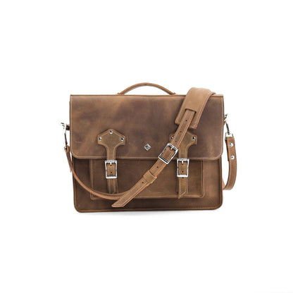 Classic Leather Messenger Bag for Men