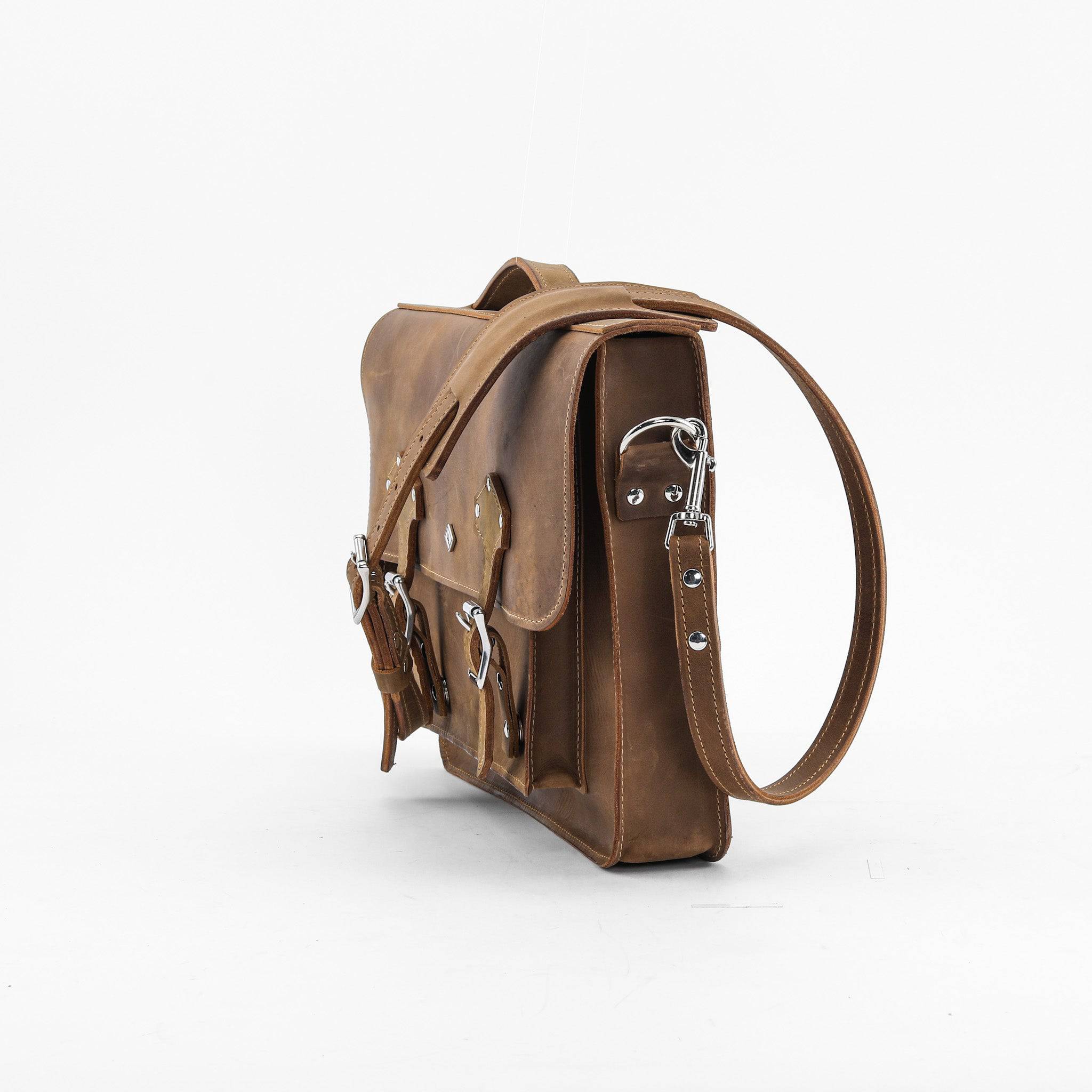 Classic Leather Messenger Bag for Men