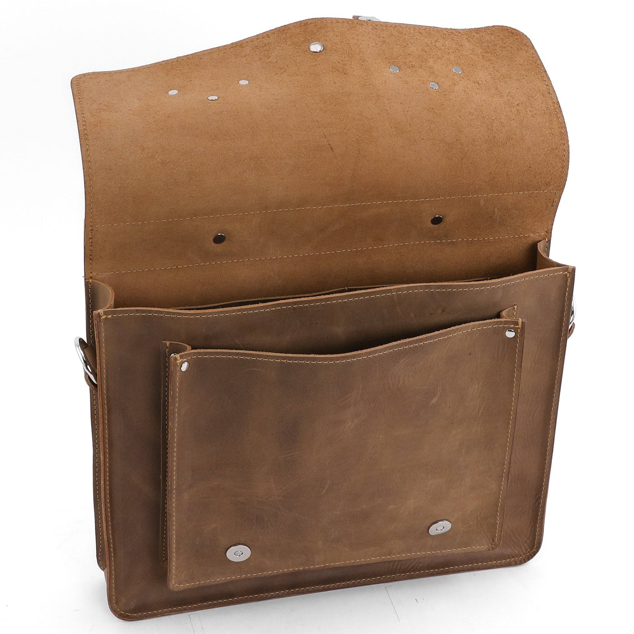 Classic Leather Messenger Bag for Men