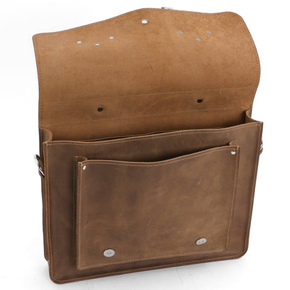 Classic Leather Messenger Bag for Men