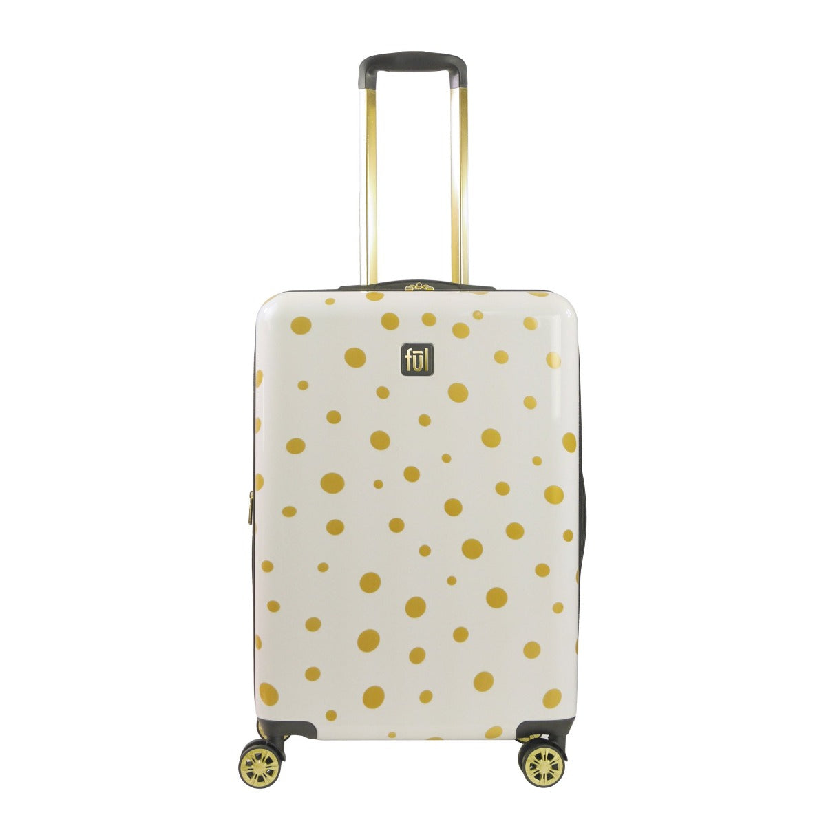 Ful Impulse Mixed Dots Hardside Spinner 26" Luggage, White