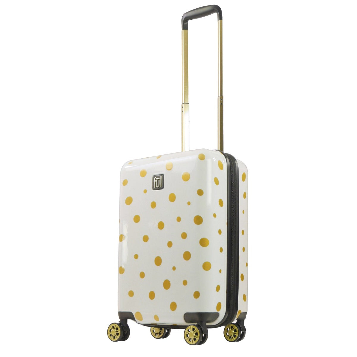 Ful Impulse Mixed Dots Hardside Spinner 22" Luggage, White