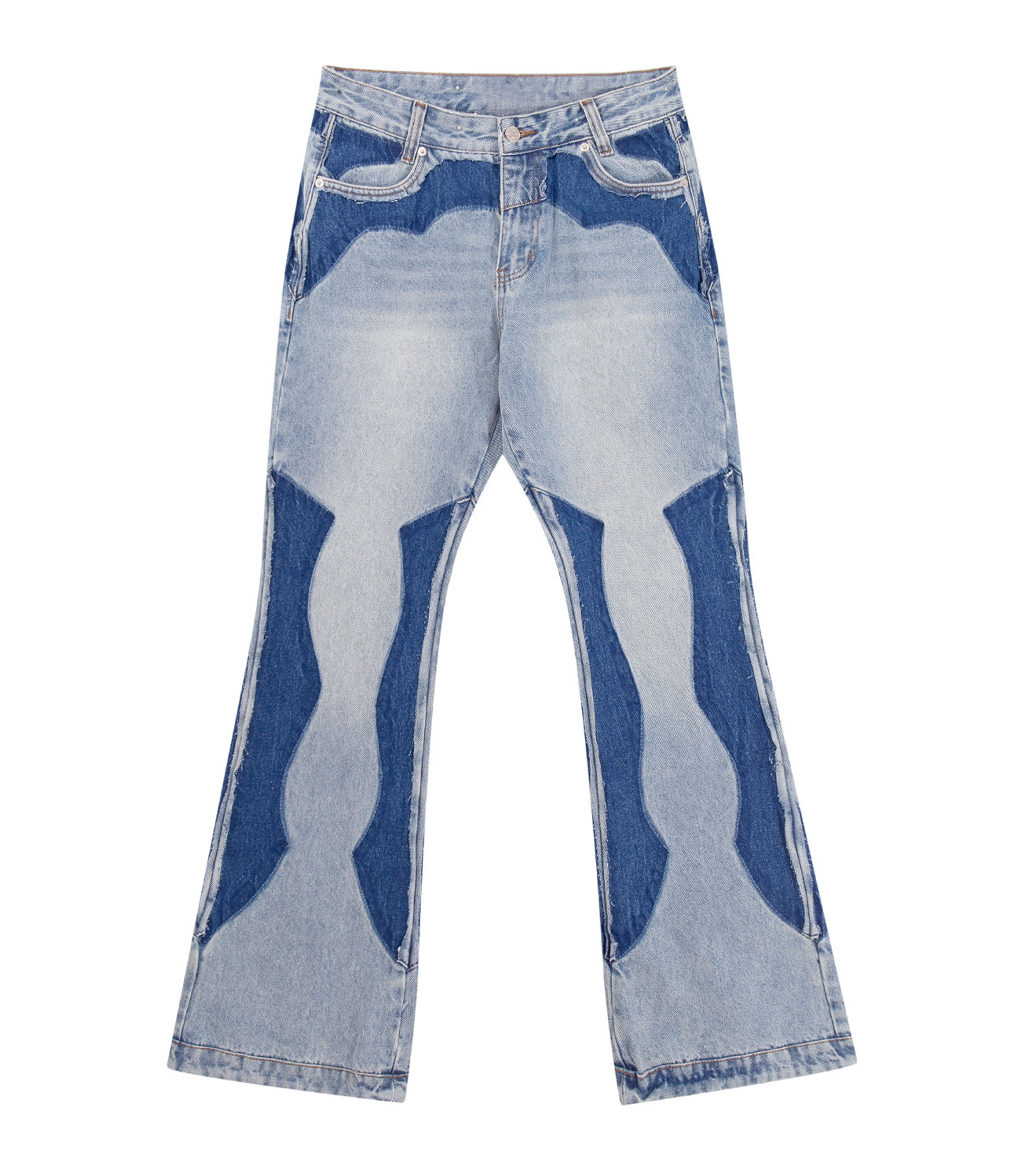AZUL SPLIT PATCHWORK DENIM