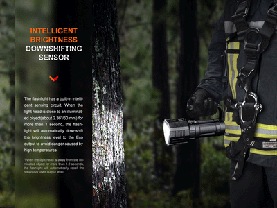 Fenix LR60R Rotary Switch Rechargeable Searchlight - 21000 Lumens