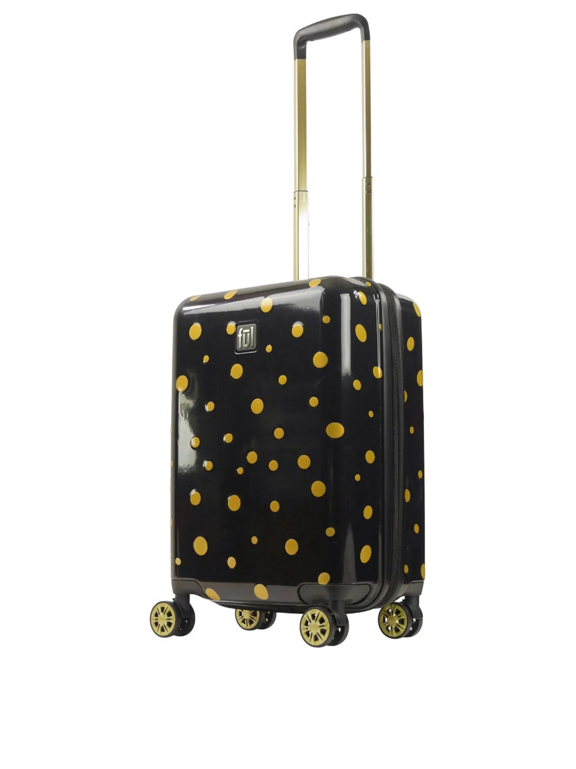 Ful Impulse Mixed Dots Hardside Spinner 22" Luggage, Black