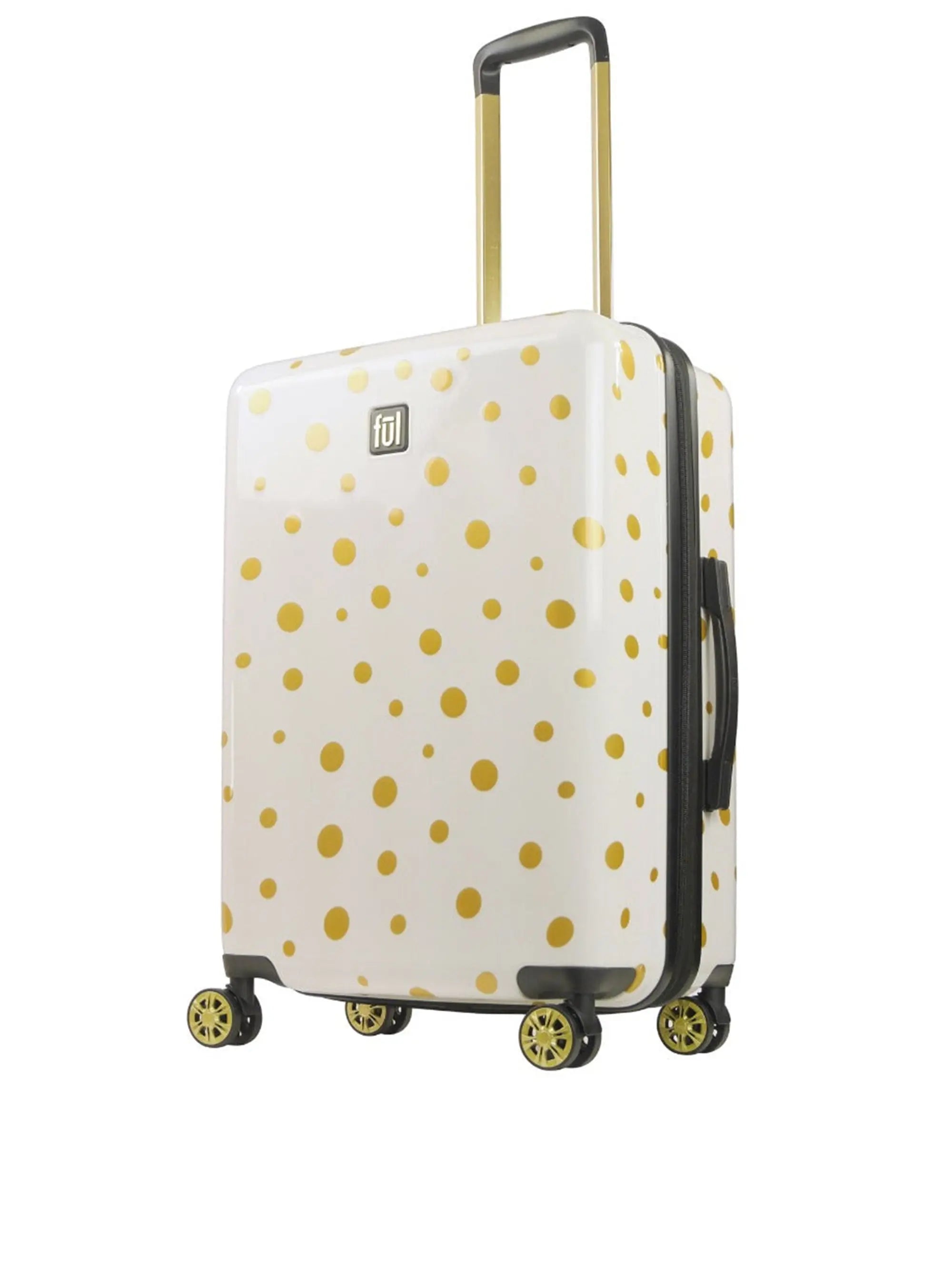 Ful Impulse Mixed Dots Hardside Spinner 26" Luggage, White