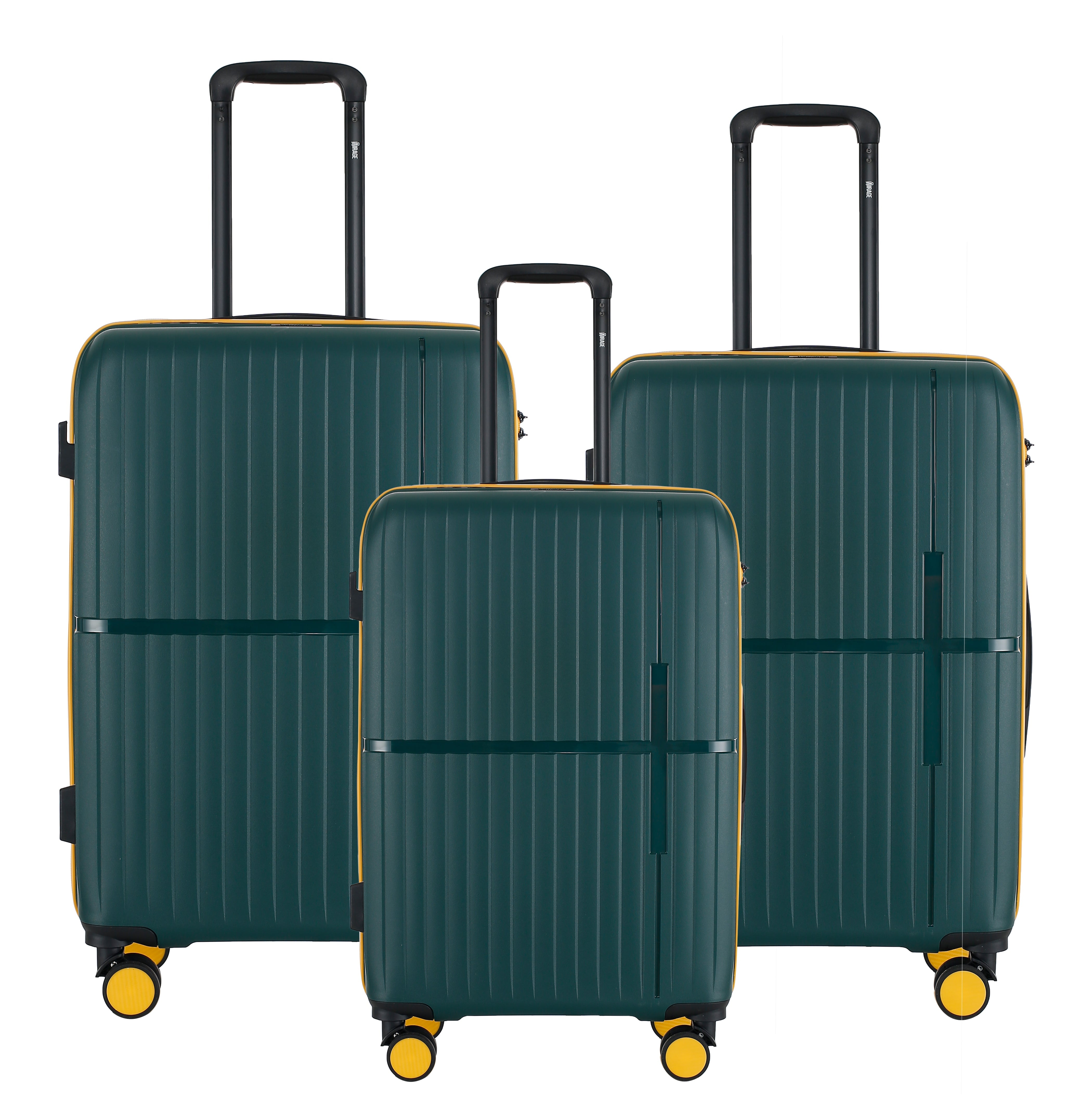 GALA 3 Piece Polycarbonate Luggage Set with TSA Lock - Army Green