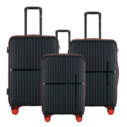 GALA 3-Piece Luggage Set – Polycarbonate Hardshell, Lightweight, 360° Dual Spinning Wheels, Combo Lock - 20", 24", 28"