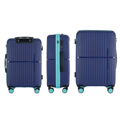GALA 3 Piece Polycarbonate Luggage Set with TSA Lock - Navy Teal