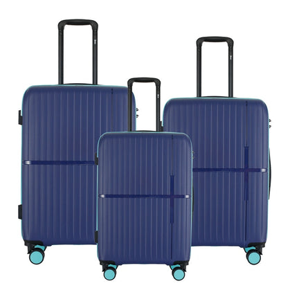 GALA 3-Piece Luggage Set – Polycarbonate Hardshell, Lightweight, 360° Dual Spinning Wheels, Combo Lock - 20", 24", 28"