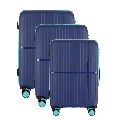 GALA 3 Piece Polycarbonate Luggage Set with TSA Lock - Navy Teal
