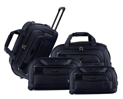 Gavin Soft shell Lightweight Duffel Rolling Bag 4 Piece Set