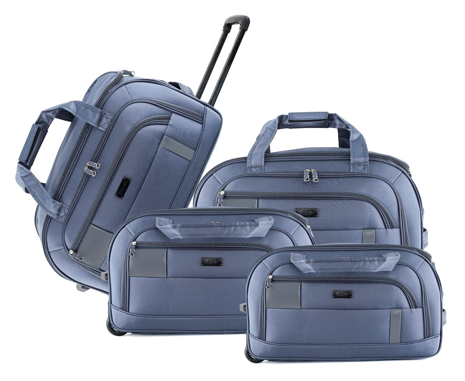 Gavin Soft shell Lightweight Duffel Rolling Bag 4 Piece Set