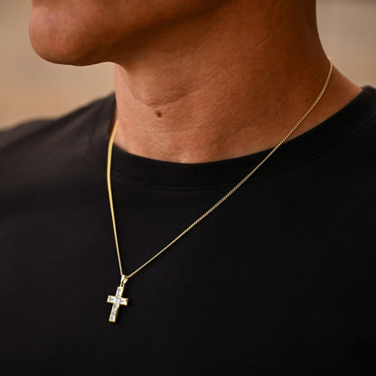 Gemstone Cross Pendant - Diamond