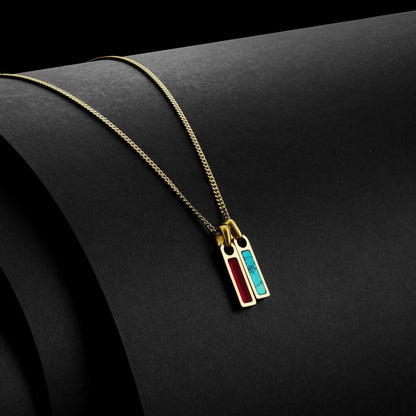 Birthstone Tag Necklace - Gold