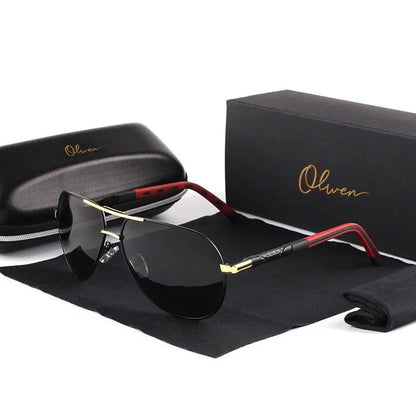 Polarized XXL Aviator Sunglasses For Large Heads + Free Hard Case